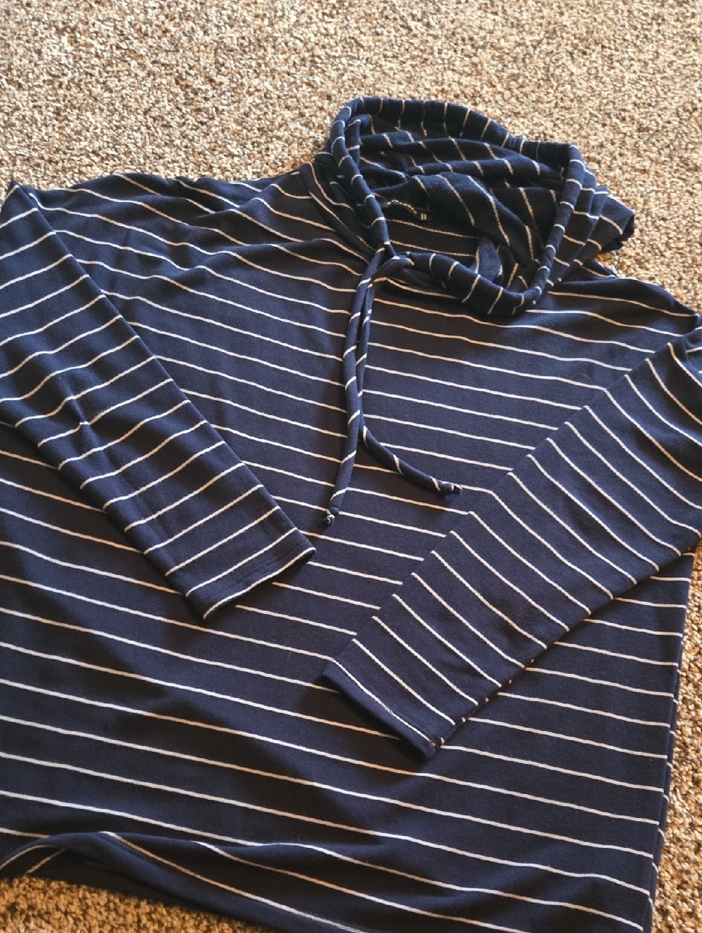 Staccato Navy & White Striped Jersey Knit Top